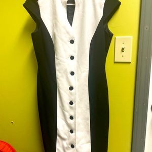 long dress , brand calvin klein